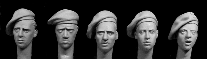 HEADS BRITISH LATE WWII BERETS WITH OPTION FOR POLISH PARATROOP