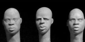 HEADSET BARE HEADS BLACK AFRICAN FEATURES