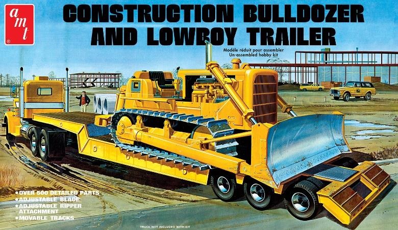 LOWBOY TRAILER AND BULLDOZER COMBO