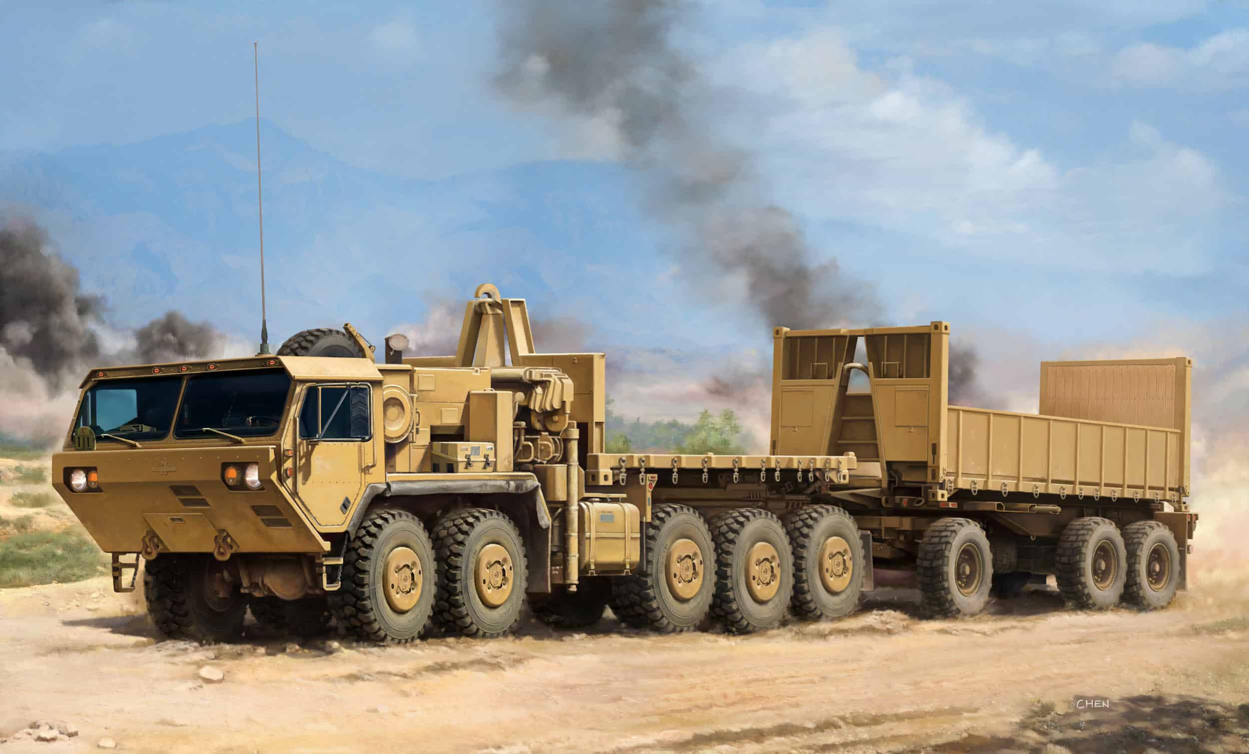 M1074 HEMTT PLS w M1076 Trailer