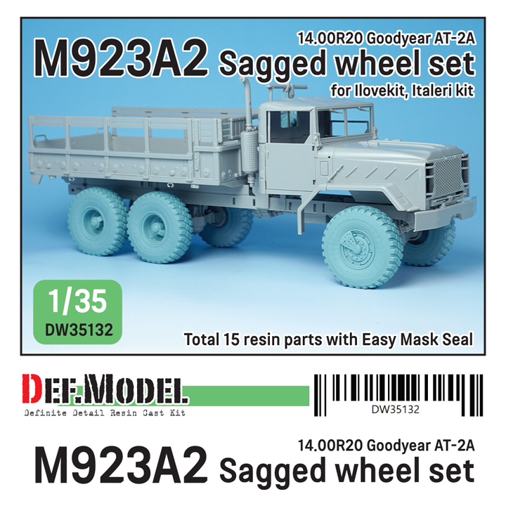 M923A2 BIG FOOT TRUCK GOODYEAR SAGGED WHEEL SET