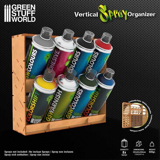 MDF PAINT ORGANIZER VERTICAL SPRAYS