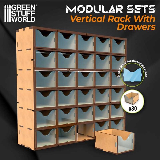 MODULAR SETS VERTICAL RACK WITH DRAWERS