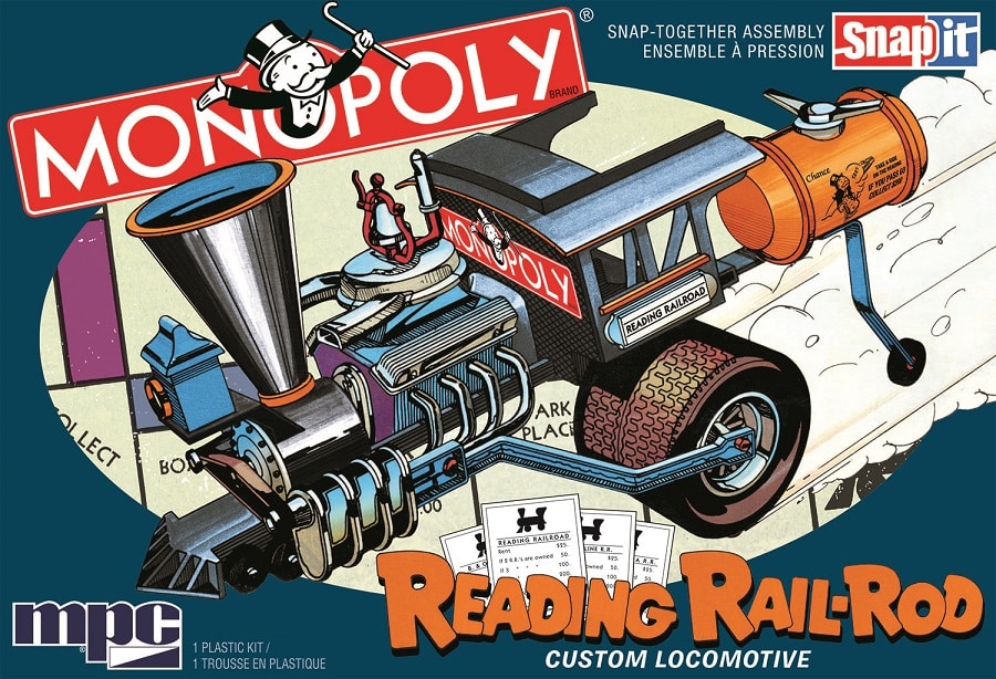 MONOPOLY READING RAIL ROD CUSTOM LOCOMOTIVE