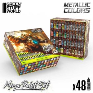 PAINTS SET METALLICS COLORS (BOX 48)