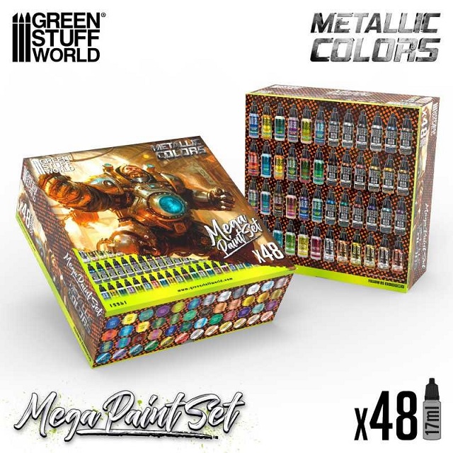 PAINTS SET METALLICS COLORS (BOX 48)
