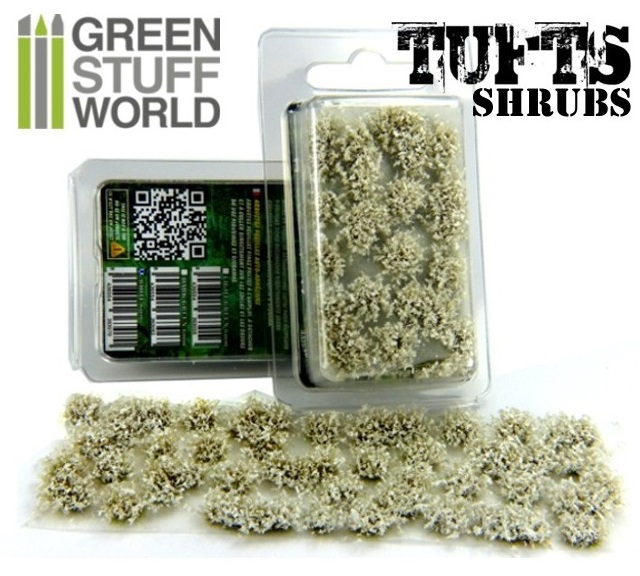 TUFTS SHRUBS   WHITE GREEN