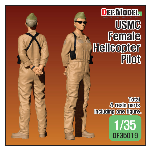 USMC FEMALE HELICOPTER PILOT STANDING