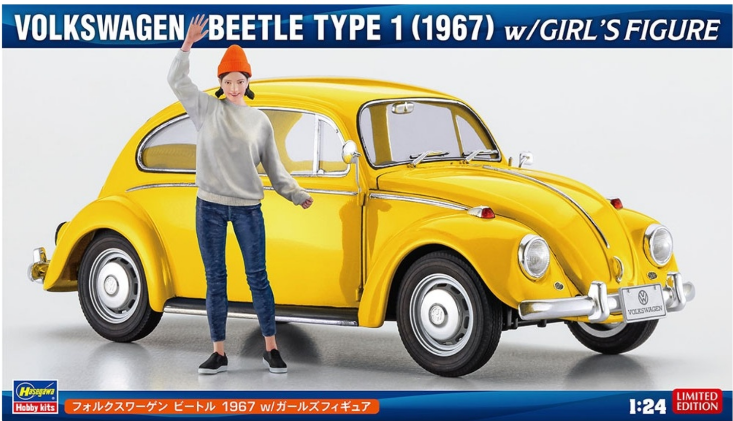Volkswagen Beetle Type 1 1967 with Female Figure