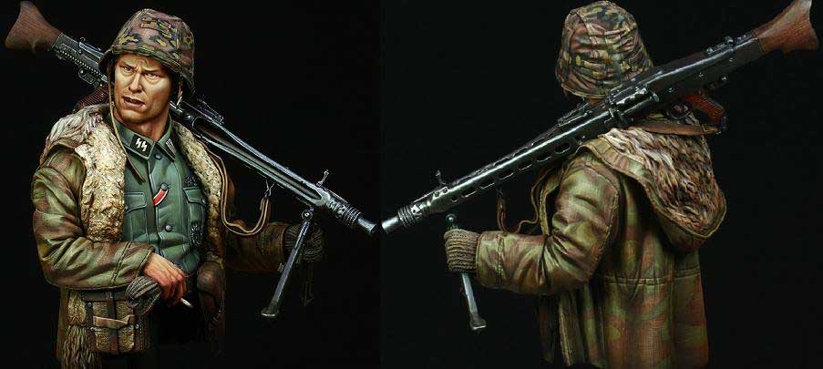 WAFFEN SS MG 42 GUNNER ARDENNES 1944