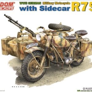 WWII GERMAN MILITARY MOTOCYCLE WITH SIDECAR R75