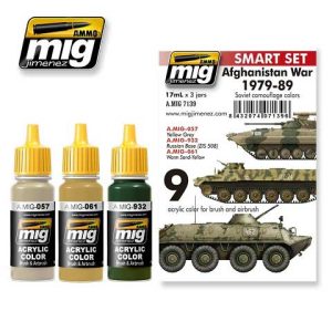 AFGHANISTAN WAR 1979 89 COLOR SET   3 x 17ML