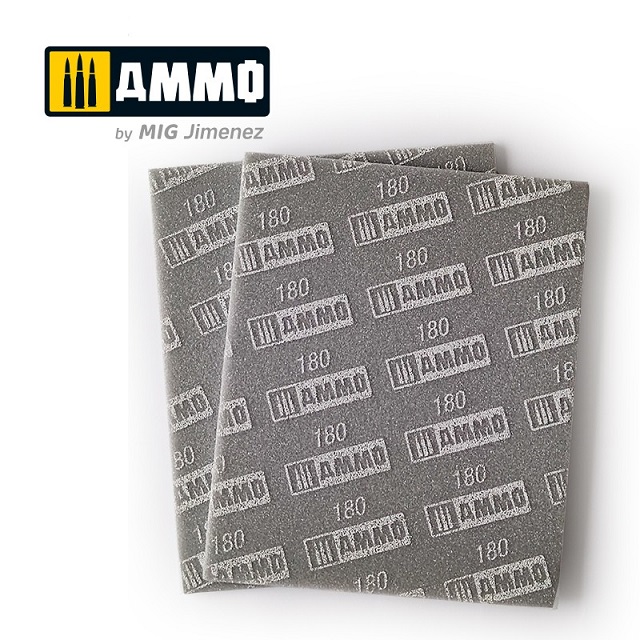 ammo by mig sanding sponge sheet 180