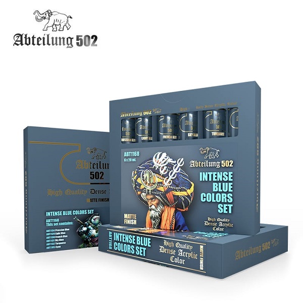 DENSE ACRYLICS   INTENSE BLUE COLORS SET