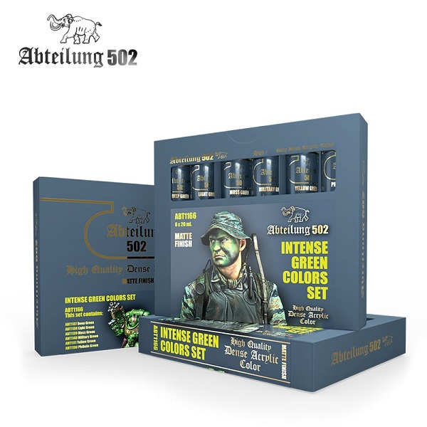 DENSE ACRYLICS   INTENSE GREEN COLORS SET