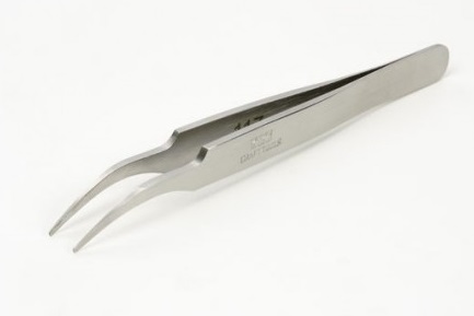 HG ANGLED TWEEZERS (ROUND TIP)