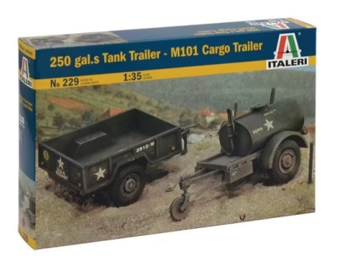 italeri 1 35 250 gal.S TANK TRAILER. M101 CARGO