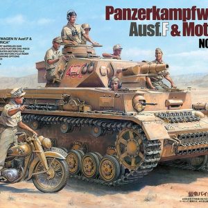 PANZERKAMPFWAGEN IV AUSF F AND MOTORCYCLE NORTH AFRICA