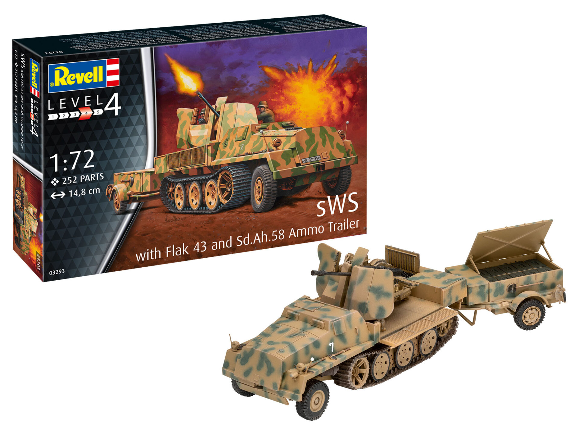 sWS WITH FLAK 43 AND SD. AH. 58 AMMO TRAILER