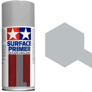 tamiya fine surface primer for plastic metal light gray 180ml