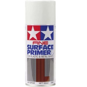tamiya fine surface primer l for plastic metal white 180ml