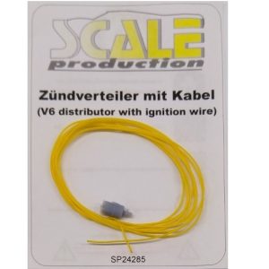 v6 distributor with ignition wire yellow 1
