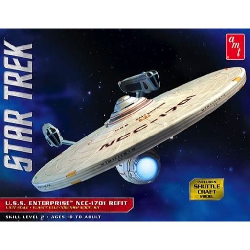 white u.S.S. ENTERPRISE NCC 1701 REFIT STAR TREK